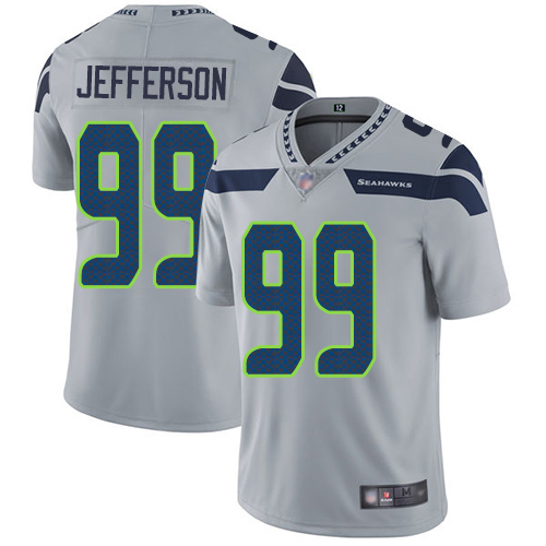 Seattle Seahawks Limited Grey Men Quinton Jefferson Alternate Jersey NFL Football #99 Vapor Untouchable->youth nfl jersey->Youth Jersey